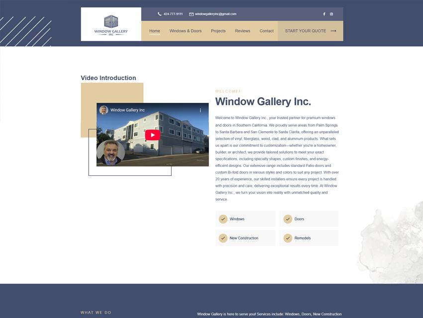 Window Gallery Inc Website