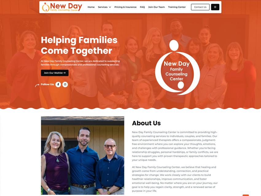 New Day Family Counseling Website
