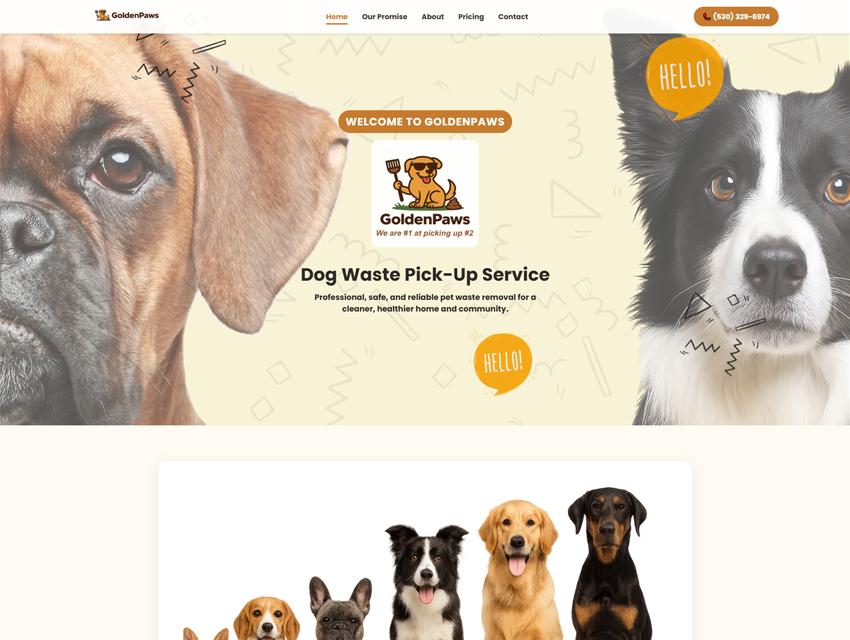 Golden Paws Website